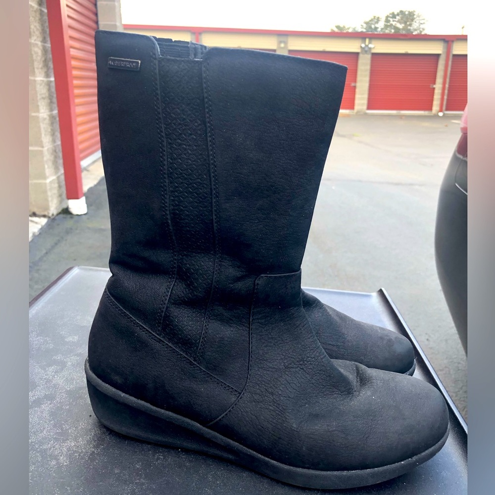 Aravon CH3270 Women's Fairlee Dark Gray Suede Mid Boot Calf Size 8